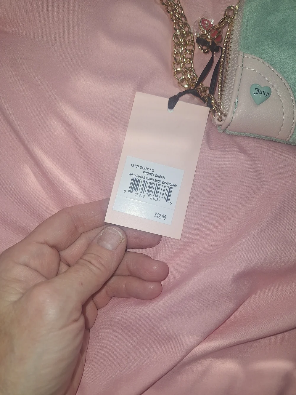 EXCLUSIVE Juicy Couture Women's Mint Green Wallet with Lip Gloss Set